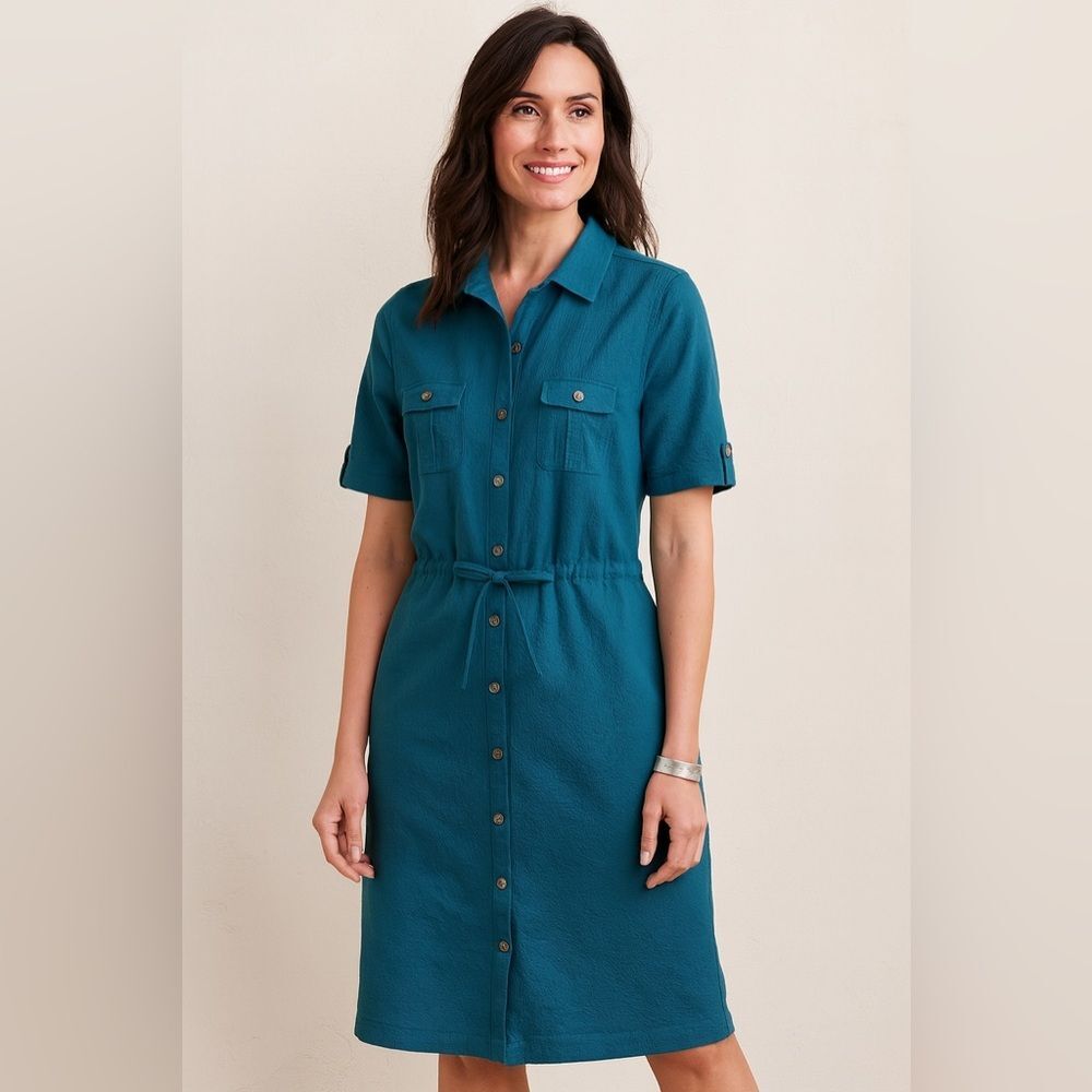 Appleseed-s Women's Blue and Green Dress